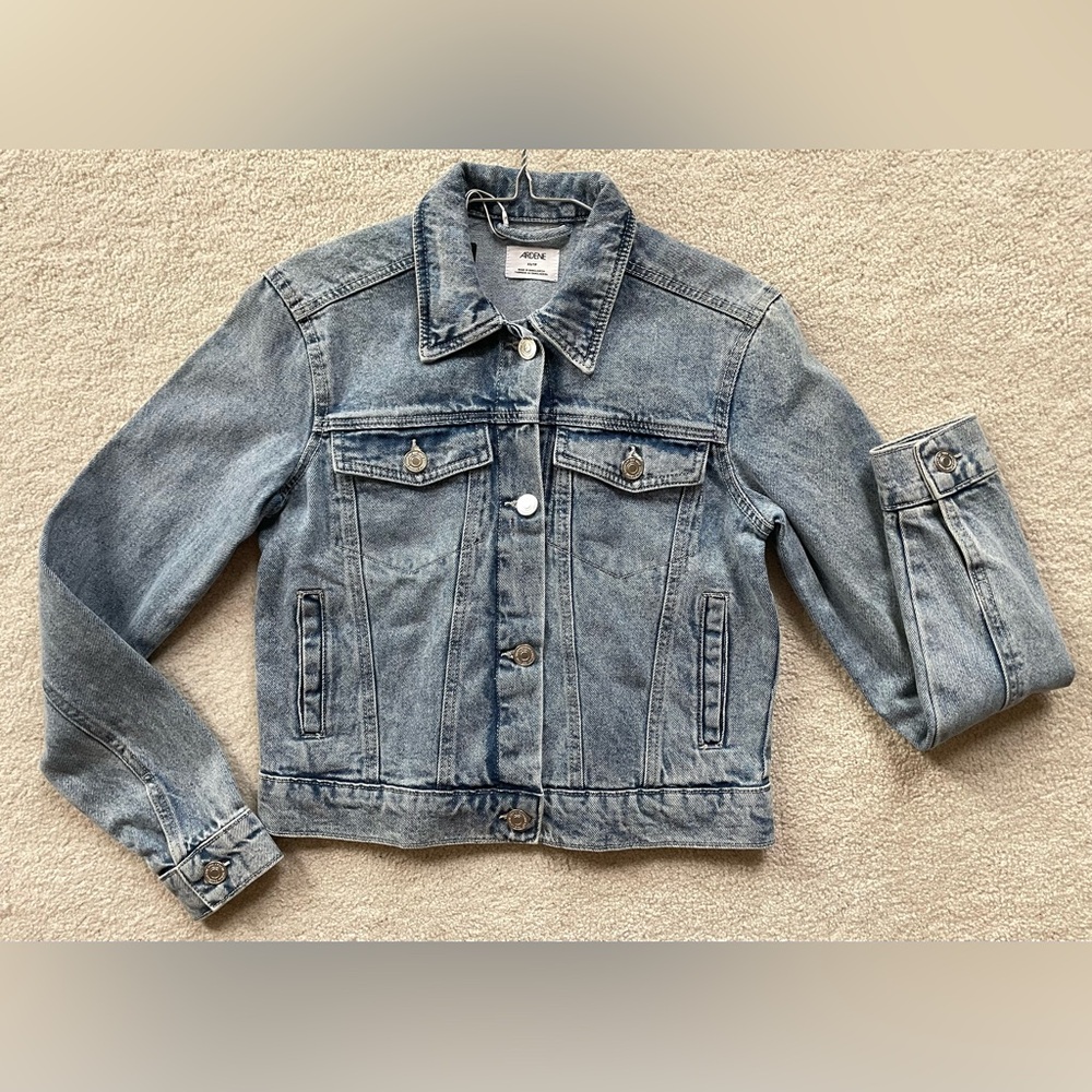 Arden Denim Jacket with Button Closure NWT